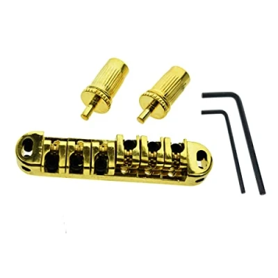 Image of LP Guitar Tune o Matic Roller Saddle Bridge Fits Les Paul SG Gold