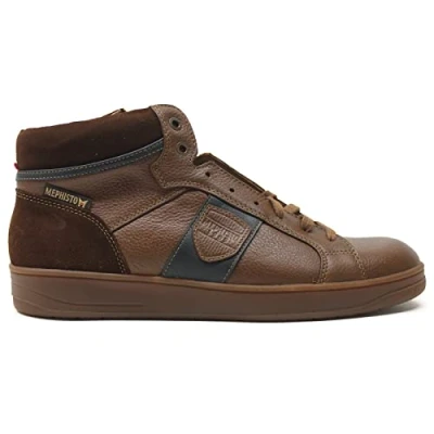 Image of Heliot Full Grain Leather Men&#039;s Mid Top Trainers