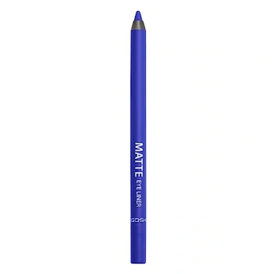 Image of GOSH Neon Blue Eyeliner Matte I Waterproof Pencil Soft &amp; Creamy for Easy Application Highly Pigmented Eye Longlasting Transferproof Vegan Perfume free 008 Crazy