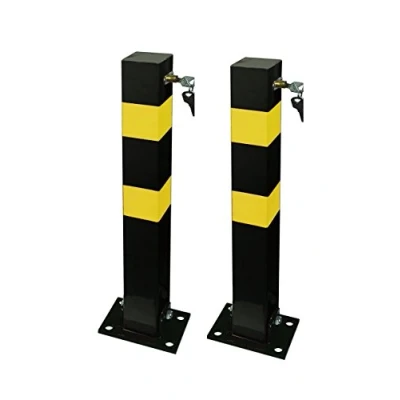 Image of 2 x Heavy Duty Fold Down Parking Post (Bolt Design)