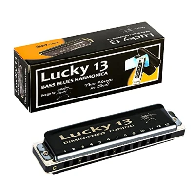 Image of East top Lucky 13 Bass Plus Blues harmonica Holes Diatonic Harp Mouth Organ Professional Musical Instruments Diminished C Key for Adults
