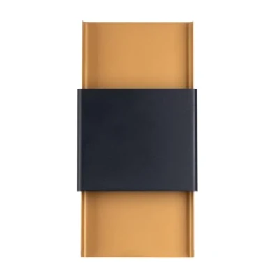 Image of Durlin Flush Wall Lamp Gold, Black