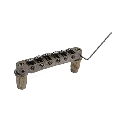 Image of Guyker Guitar Tune O Matic Roller Saddle Bridge Replacement Part Compatible with Gibson Les Paul LP SG Style 6 String Electric GM005, Rust Color