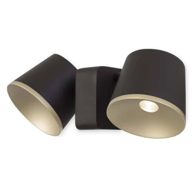 Image of Drone LED 2 Light Indoor Dome Wall / Ceiling Brown, Gold