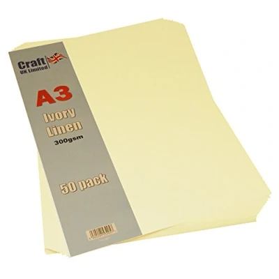 Image of A3 Ivory Linen 300 GSM