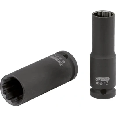 Image of KS TOOLS 515.0945 1/2&quot; Bi hex impact socket, long, 13mm