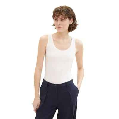 Image of TOM TAILOR Women&#039;s 1041479 Top, 10315 Whisper White, XXL