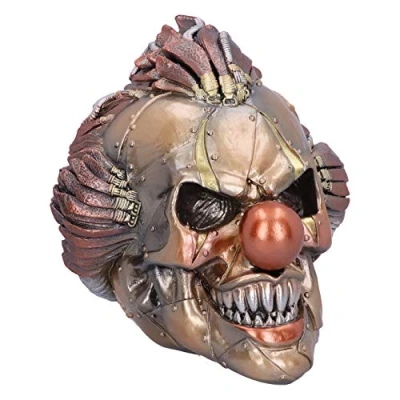 Image of Nemesis Now Mechanical Laughter Horror Steampunk Clown Skull Ornament, Bronze, 18cm, Polyresin