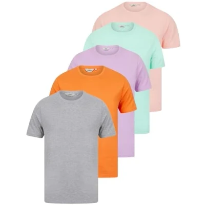 Image of Tokyo Laundry Men&#039;s (Pack of 5) Cotton Jersey Plain T Shirt Set