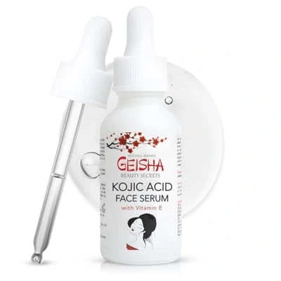 Image of Geisha, Kojic Acid Serum 30 ml / 1 fl oz Skin Brightening for: Face, Body, Elbows, Knees, with Hyaluronic &amp; Vitamin E