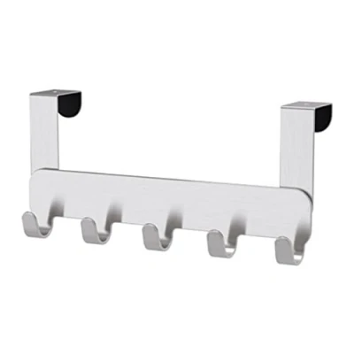Image of IKEA Brogrund Door Hanger Hook Organizer Rack 203.285.44, Stainless Steel For Bedroom, Bathroom, Cloth, Robe
