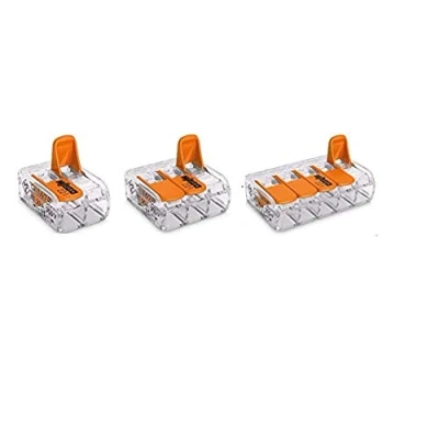 Image of WAGO 221 412 x10, 413 415 x10 Splicing Connector Conductors 0.14 4 mm². Compact Design with Lever
