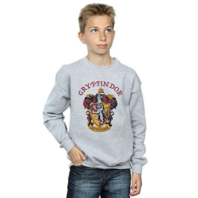 Image of Harry Potter Boys Gryffindor Crest Sweatshirt Sport Grey 5 6 Years
