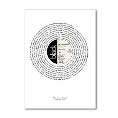 Image of Libretto Designs THE STONE ROSES Sally Cinnamon Vinyl Single Unframed Art Print with Lyrics