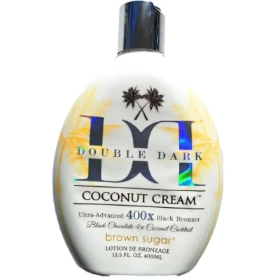 Image of Tan Inc Double Dark Coconut Cream 400X Black sunbed tanning Bronzer (400ml)
