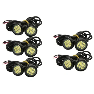 Image of TABEN 10pcs High Power 4040 12SMD White 9W LED Eagle Eye Light 23mm Bumper DRL Fog Motorcycle Daytime Running Tail Backup Car Motor Clearance Marker Lights