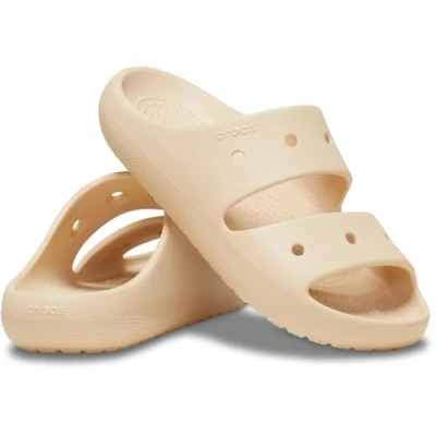 Image of Crocs Classic Unisex Pool slides, Size: M7/W8, Shitake Synthetics