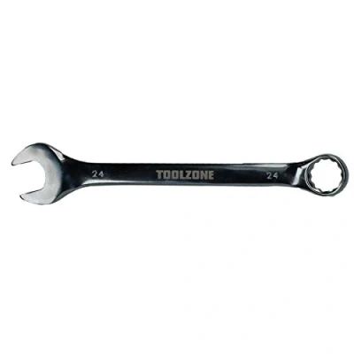 Image of AB Tools Toolzone 24mm Metric Combination Combo Spanner Wrench Ring Open Ended Polished CRV