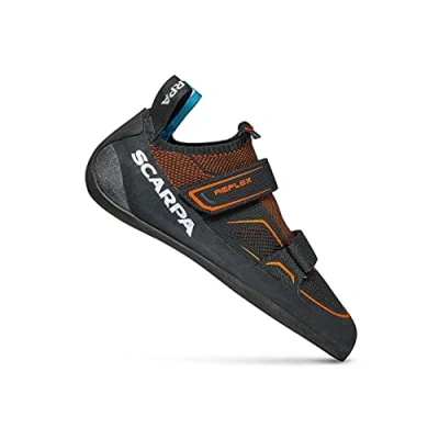 Image of Scarpa Men&#039;s Reflex V Climbing Shoes, Black Grey Ffx, 7 UK