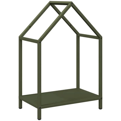 Image of vidaXL Firewood Rack Olive Green 40x25x60 cm Cold rolled steel