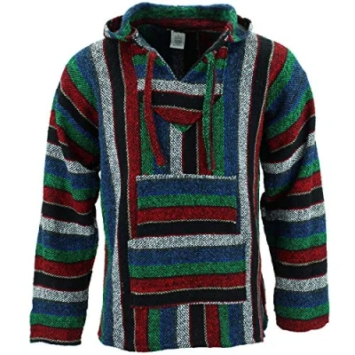 Image of Siesta Mexican Baja Jerga Hoody Wide Stripe Multi (Medium)