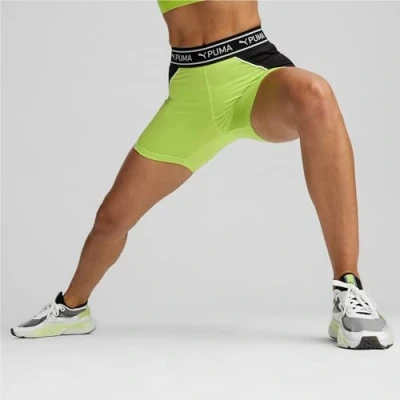 Image of Puma FIT Train Strong Short Leggings, Women&#039;s, Size: Large, Lime pow