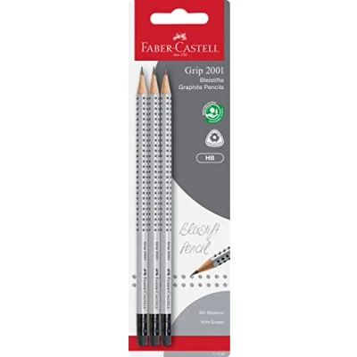 Image of Faber Castell &quot;Grip 2001&quot; Graphite Pencil (Pack of 3)