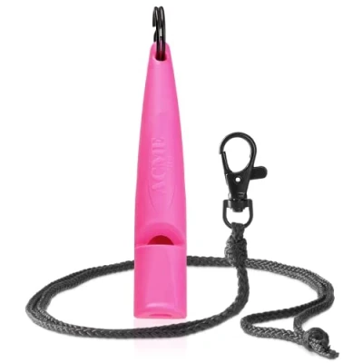 Image of ACME Dog Whistle No. 211.5 (Update 2023) with Free Band in Matte Black Alpha Ideal for Recall Long Range Frequency Standardised (DG Pink)