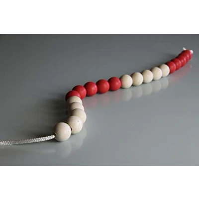 Image of WISSNER active learning Jumbo Arithemtic String, 20 RE Wood balls red/white