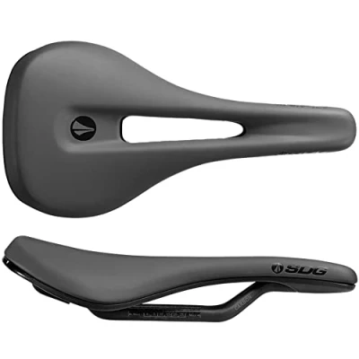 Image of BEL AIR 3.0 OVERLAND CARBON FIBRE RAIL SADDLE Dark Gray Microfibre Top/Black Base
