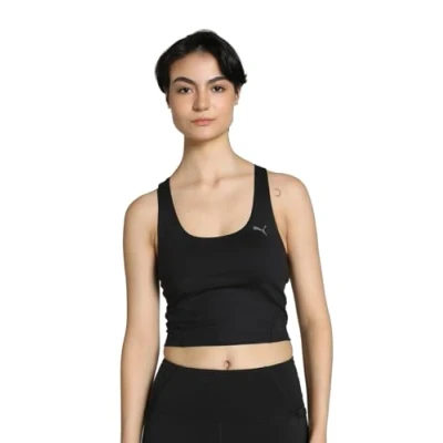 Image of Puma Studio Foundation CROP TANK Top, Women&#039;s, Size: Large, Black
