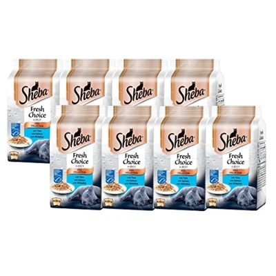 Image of Sheba Fresh Choice Cat Pouches Fish Collection in Jelly 8x (6x 50g)