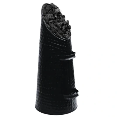 Image of Heavy Duty Anthracite Coal Hod, Bucket Scuttle Black for Fireplace Fire Side (Hammered Hod)