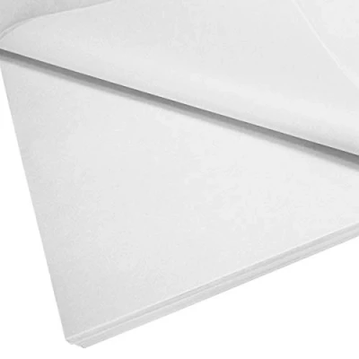 Image of REALPACK® 50 x WHITE SHEETS OF ACID FREE PREMIUM LUXURY TISSUE PAPER REAM 18&quot; 28&quot; 450mm 700mm