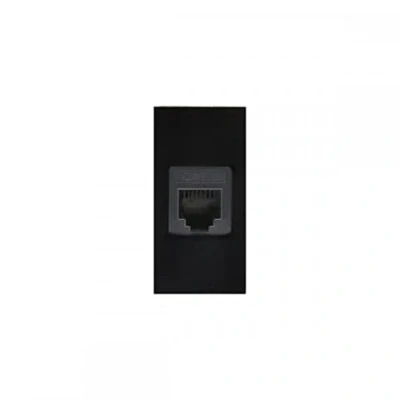 Image of Maclean MCE725B LAN Socket CAT.6 Universal Network Modular Wall Flush Mount (LAN Socket, Black)