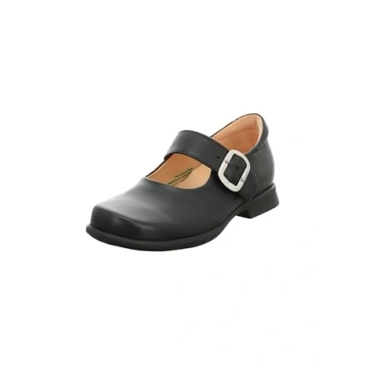 Image of Think! Damen PENSA chromfrei gegerbte nachhaltige Halbschuhe, SCHWARZ 0000