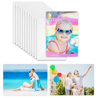 Image of MR.R Sublimation Blanks Square Puzzle,White Jigsaw Blank Puzzle for Heat Transfer Press,7.5&#039;&#039;x10.2&#039;&#039;, 40pieces/Set,12 Sets per Pack…