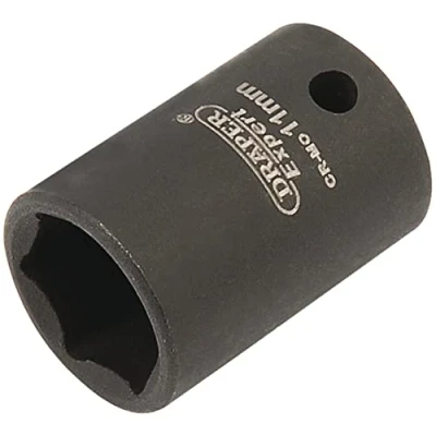 Image of Draper Expert 5016 11mm 1/4 inch Square Drive Hi Torq 6 Point Impact Socket, Blue