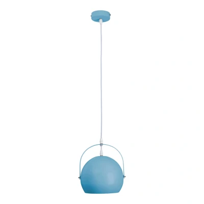 Image of Näve Colorado pendant light, round lampshade, blue