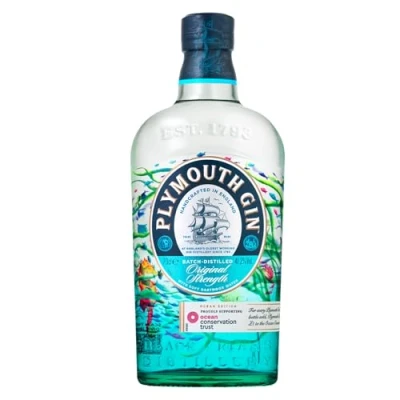 Image of Plymouth Original Botanical Dry Gin 41.2% ABV 70cl Crafted with 7 Hand Picked Botanicals Smooth Distilled in England&#039;s Oldest Working Distillery