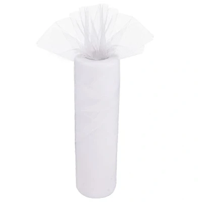 Image of Time to Sparkle 30cm x 25m Wide White Tulle Roll Fabric Spool Tutu Party Birthday Wraping Crafts Bridal Bow Skirt Wedding Decor