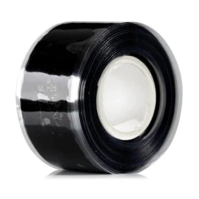 Image of YoiYee Self Fusing Silicone Rubber Tape 3m x 25mm, Black Waterproof, Ideal for Plumbing Repairs, Electrical Insulation, Leak Sealing &amp; Hose Repair