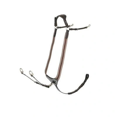Image of LeMieux Arika Elasticated Breastplate Brown/Silver Cob