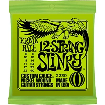 Image of Ernie Ball Slinky 12 String Nickel Wound Electric Guitar Strings 8 40 Gauge