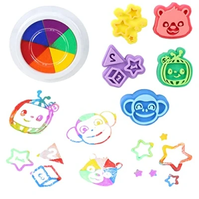Image of Toyland® Cocomelon 6 Piece Children&#039;s Stamper Set 5 Stamp Creative Activity Toys