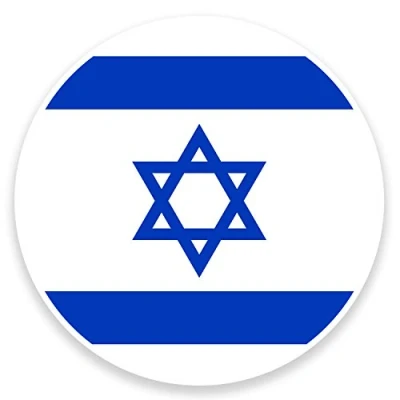 Image of 2 x 10cm Israel Flag Vinyl Sticker Decal Laptop Car Bike Travel Luggage #9103 (10cm Wide High)