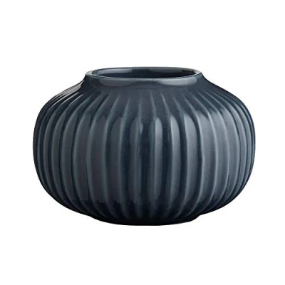 Image of Kähler Hammershøi Tea Light Holder Diameter 10 cm Danish Design Handmade Grey