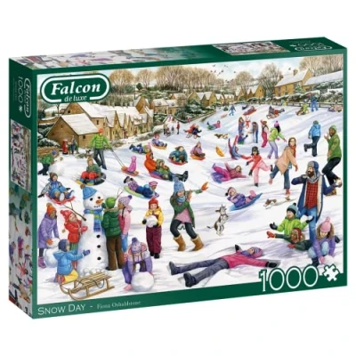 Image of Jumbo, Falcon de luxe Snow Day, Jigsaw Puzzles for Adults, 1000 piece