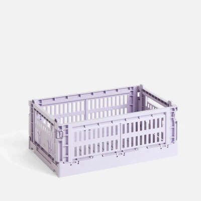 Image of HAY Colour Crate S Transport Box Recycled Polypropylene Lavender