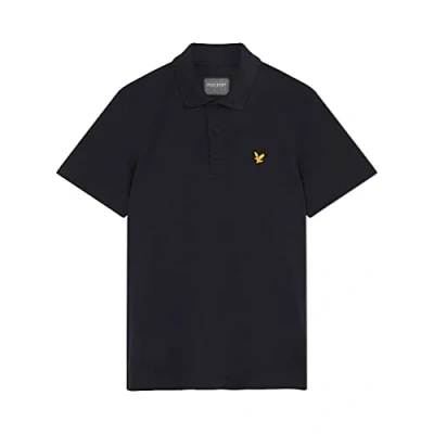 Image of Lyle &amp; Scott Mens Sport Short Sleeve Wicking Polo Shirt Navy Cotton Size Small